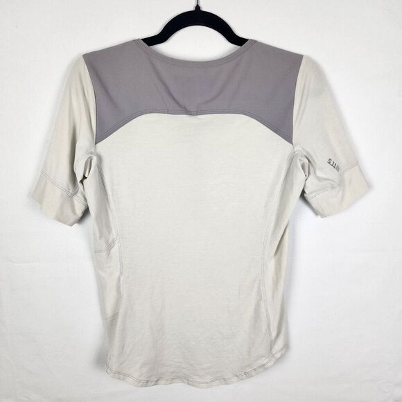511 Tactical Women’s Short Sleeved Shirt Button Front Size Small Gray/purple - Picture 2 of 5